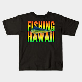 Hawaii fishing t-shirt designs Kids T-Shirt